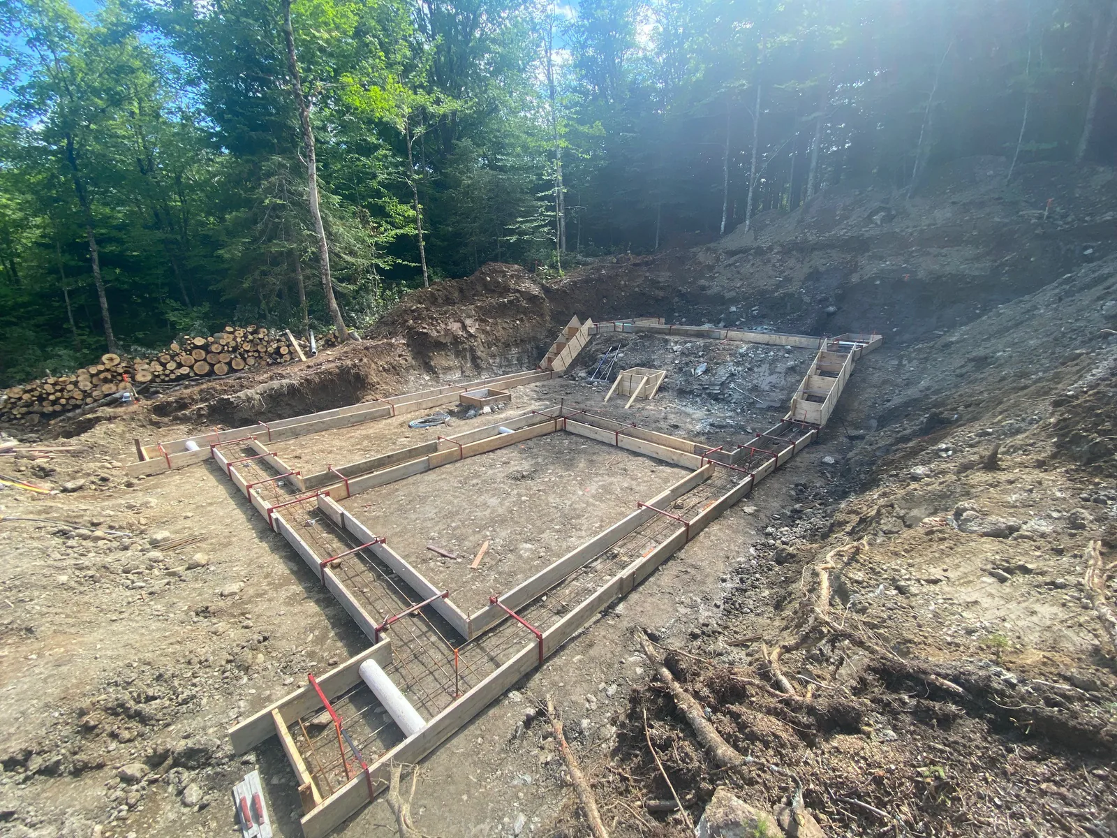 Chalet : début du chantier