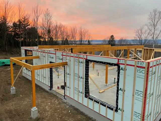 Charpente d'une maison de plain-pied