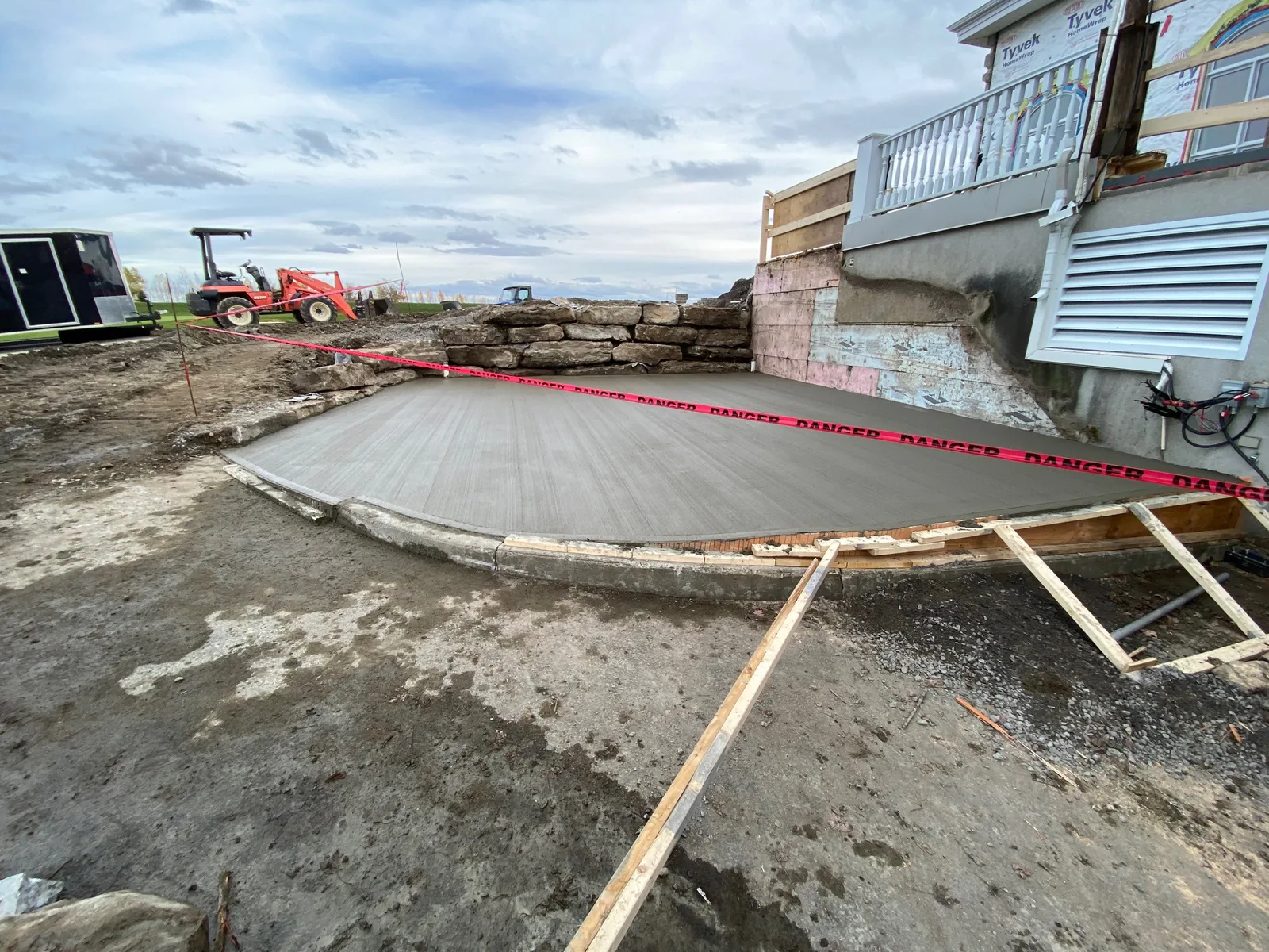 Dalle de béton pour une terrasse