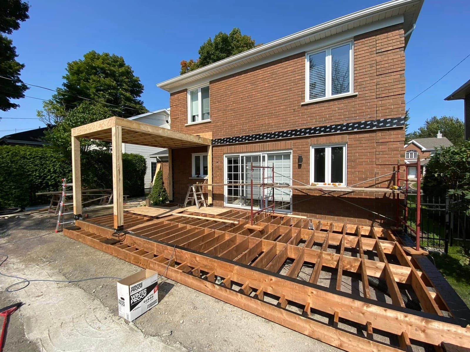 Structure de la terrasse